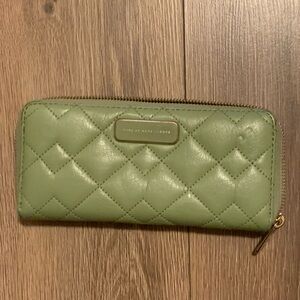 Marc Jacobs leather green wallet